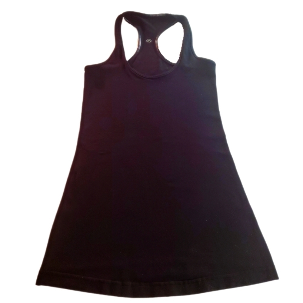 LULULEMON ATHLETA Cool Racerback Reversible Black Reversible Size 2 Stretch EUC